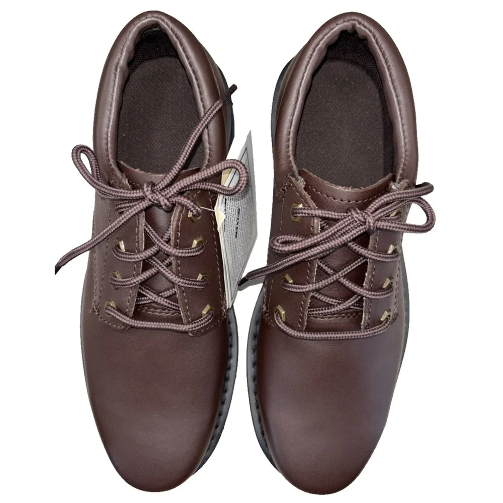 NEW Work America Responder Service Oxford Men's Size 9.5D Brown Leather Lace Up